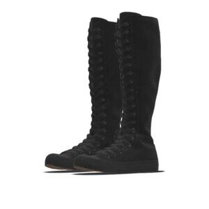Converse All Star Black Knee-High Lace-Up Boots - Women's Size 7.5 | Men's 5.5